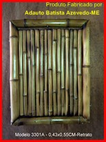 Quadro decorativo de bambu liso-com molduras